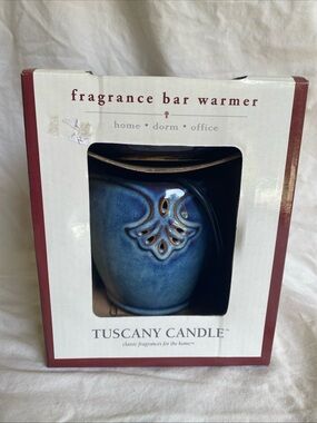 New Tuscany Candle Fragrance Bar Warmer “Blue Art Deco” Plug In #54067
